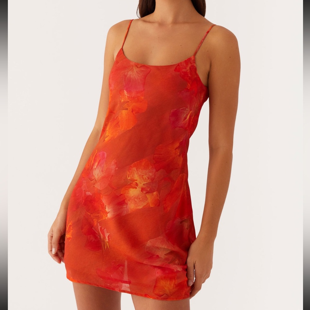 Peppermayo Orange Slip Dress